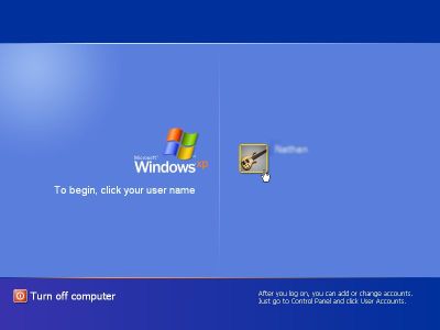 Windows XP login