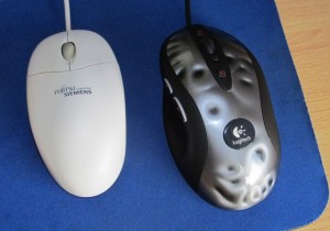 Levo: Stari FS miš, desno: Logitech Mx-518